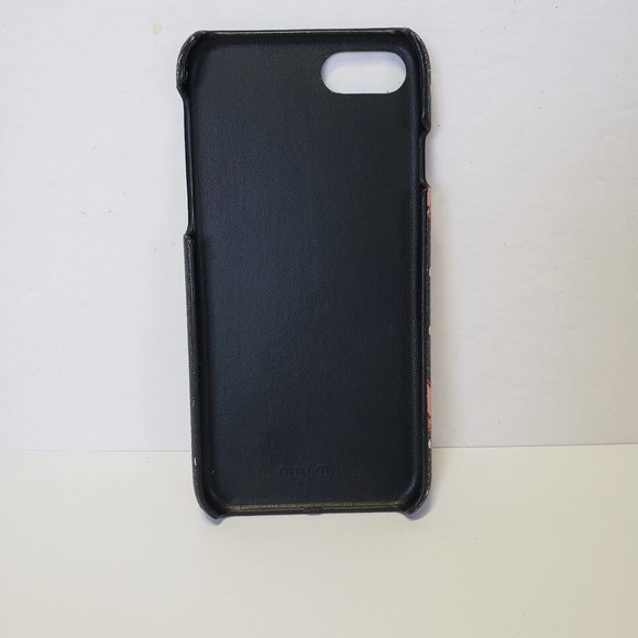 Miu Miu Iphone Apple 7 Cell Phone Case Hard Cover Hearts Black Polka Dot Snap - Picture 3 of 7